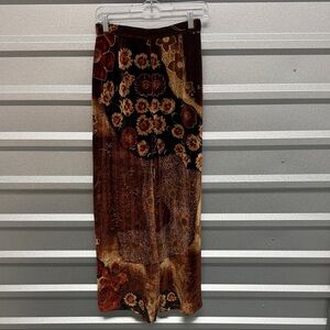 David Rodriguez‎ Womens Retro Artsy Velvet FALL Wide Leg Trousers Y2K 90s Pants